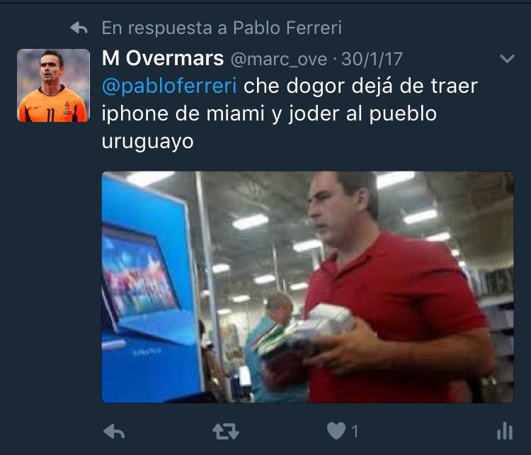 marc_ove's tweet photo. Que dije de malo dogor? @pabloferreri Esa es la tolerancia progre? No se puede criticar a un gobernante capitalista que compra en USA? https://t.co/L5Q7W4HePR