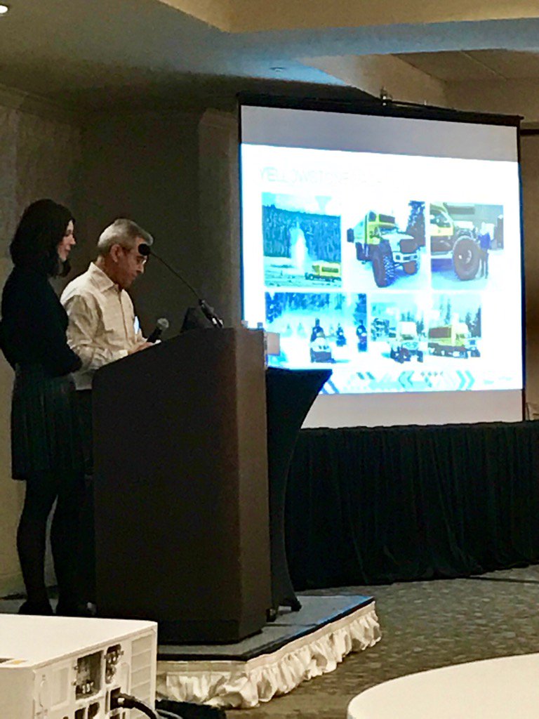 zwick23's tweet photo. Kelly and Barry presenting new business #thinkdifferent2017 #yellowstonevacations @delawarenorth https://t.co/6W5DsXmG9l