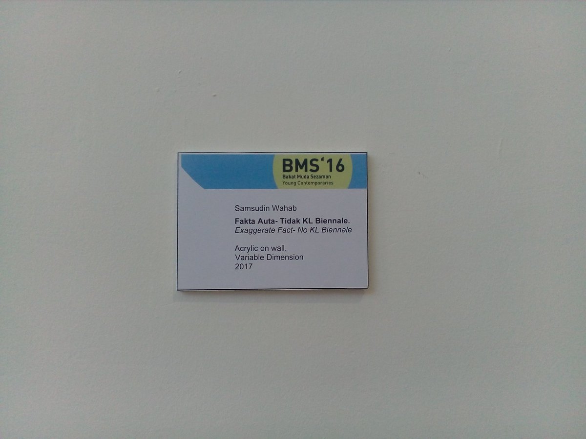 ARTOMovement's tweet photo. Samsudin Wahab; Fakta Auto - Tidak KL Biennale for Bakat Muda Sezaman 2016 #BMS2016 #ARToHopping https://t.co/DhMjhry6xo