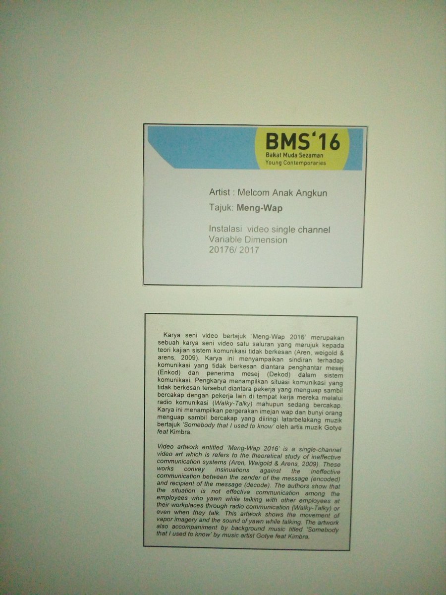 ARTOMovement's tweet photo. Melcom Anak Angkun; Meng-Wap for Bakat Muda Sezaman 2016 #BMS2016 #ARToHopping https://t.co/bG5bCeWypT