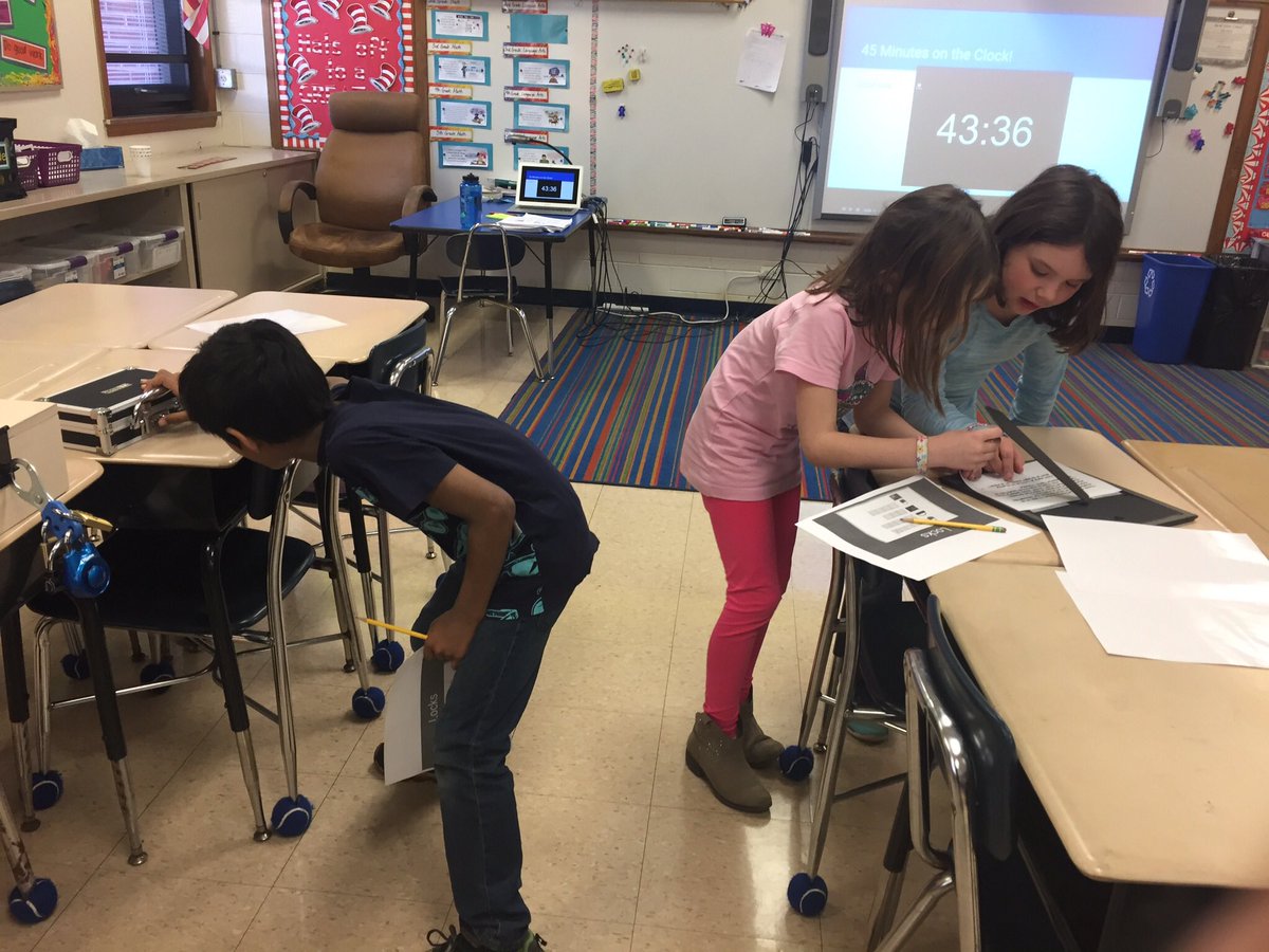 ms_burnell's tweet photo. 2nd Grade Math Differentiation kids at PV were able to Breakout this morning!! https://t.co/rPH6riA91y