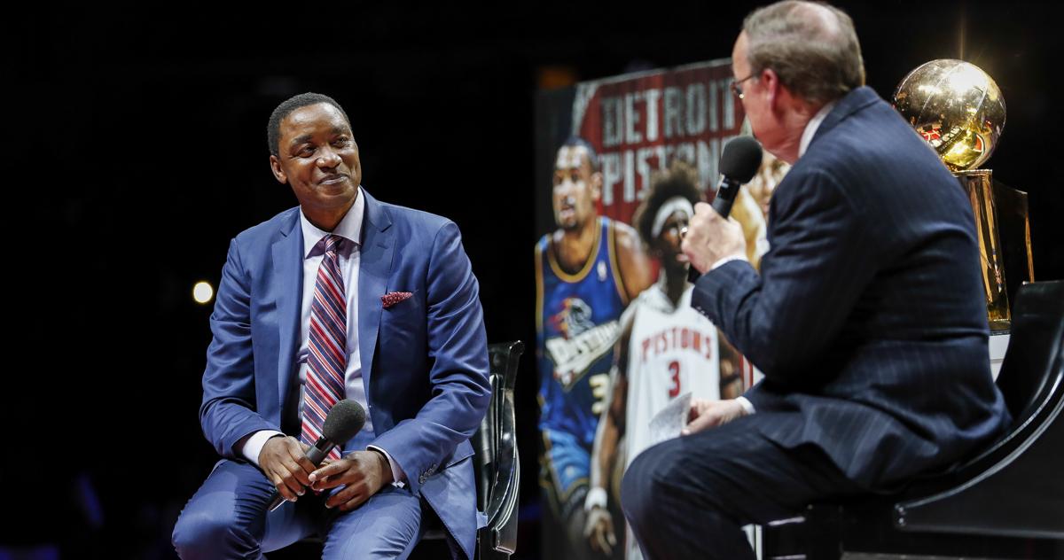 LIPPYTEA's tweet photo. RT @DetroitPistons Isiah shared some of his favorite @ThePalace memories last night. WATCH - https://t.co/Ee0kMnkFOJ https://t.co/GJ63QNBhVP