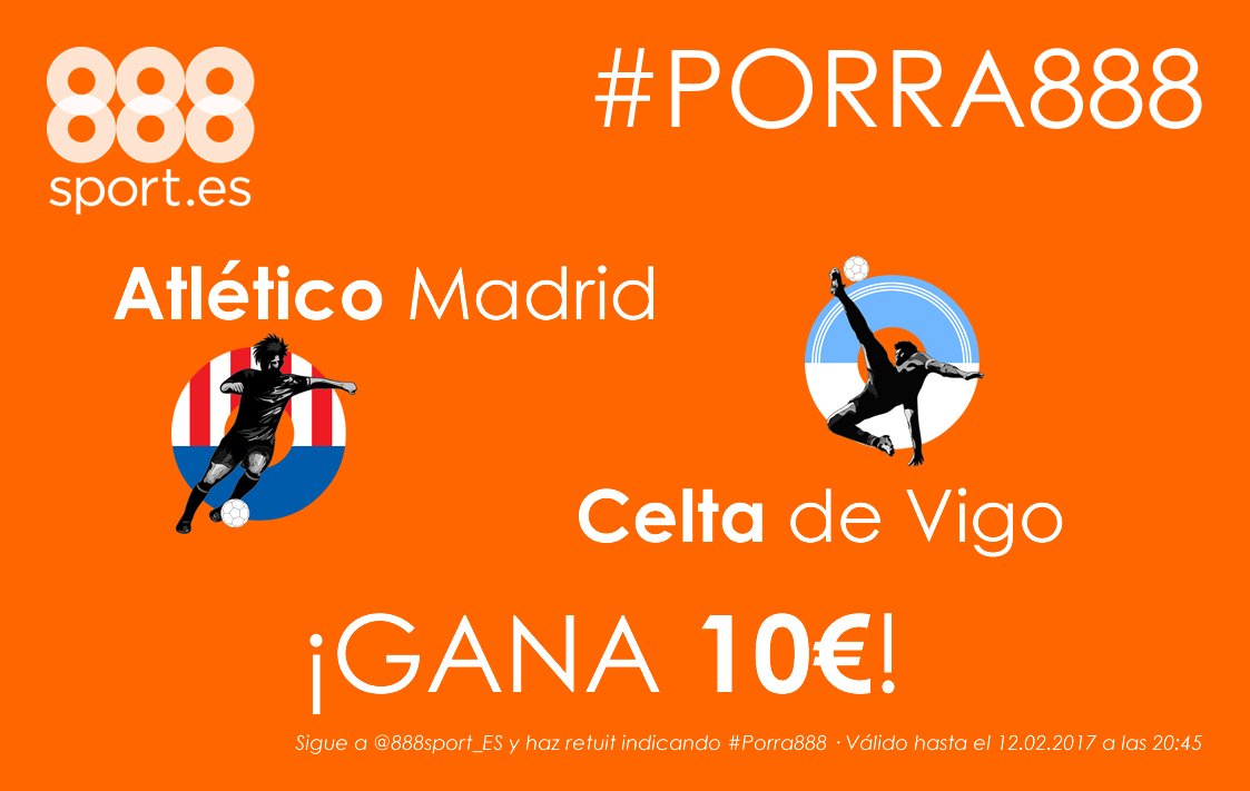888sport_es's tweet photo. 💥 ¡GANA 10€!

RETUIT + MINUTO del PRIMER ⚽️ GOL del #Atlético vs #Celta

Incluye #Porra888 en tu comentario

T&amp;C: https://t.co/obzize0kQv https://t.co/Bx4FoNjwPj