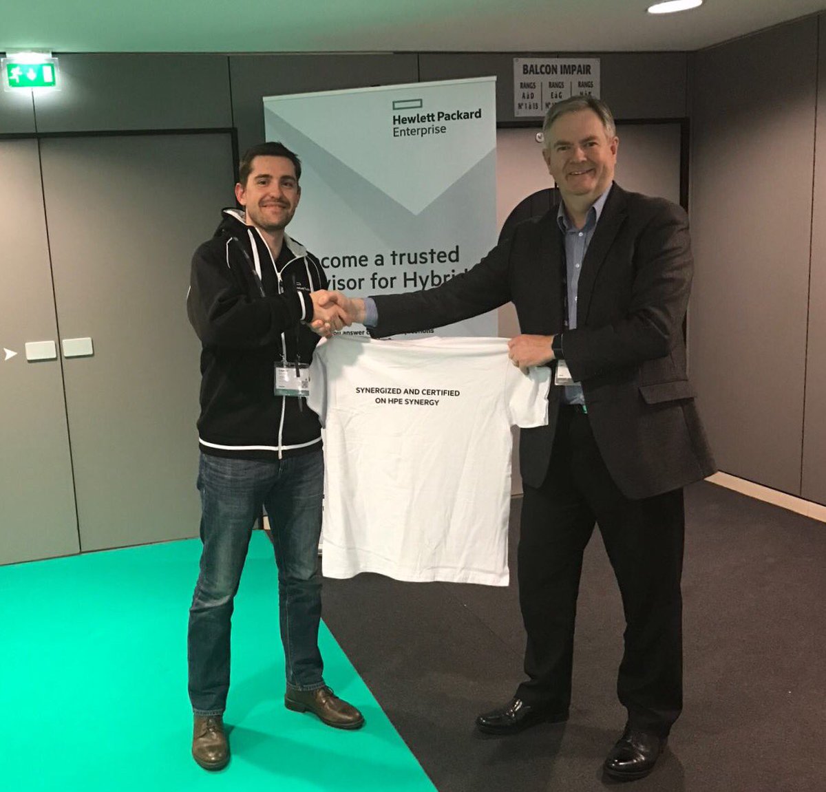 Alex_kats's tweet photo. Apart from #HPEMASE, he is also synergized and #HPESynergy certified! @LaurentG_ARW from ARROW, France π«π· π#HPETSS https://t.co/CNljAepjHS