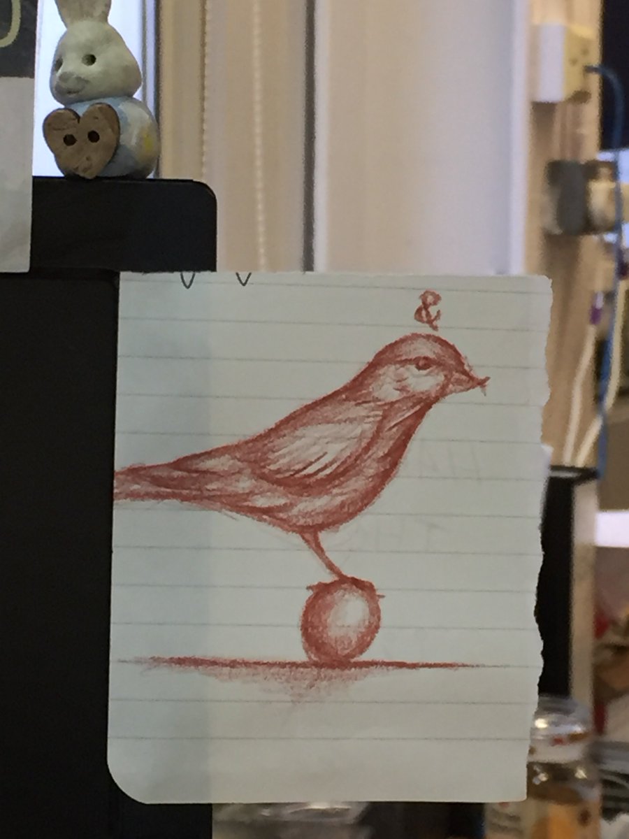 philwright1975's tweet image. My original @AmyDoverDraws doodle in situ on my screen.