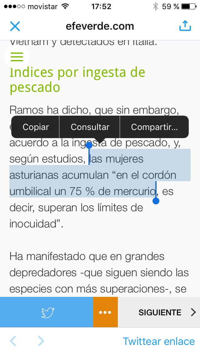 las mujeres asturianas acumulan &ldquo;en el cordón umbilical un 75 % de mercurio, es decir, superan los límites de inocuidad&rdquo;