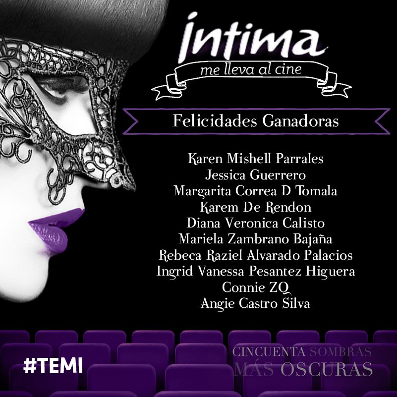 IntimaEcuador's tweet photo. ¡Felicidades a todas las ganadoras!
Dejen sus datos por interno :)
Pronto tendremos más sorpresas.
#TEMI https://t.co/9rPmyGRAx0