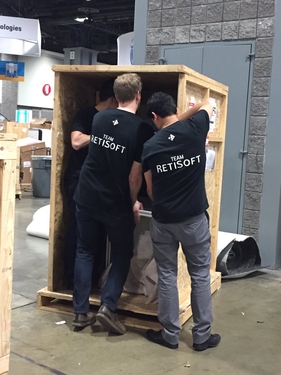 ERodziewicz's tweet photo. Team Retisoft working hard.. all packed! Good bye Washington, see you next year in San Diego #SLAS2017 https://t.co/5XEQR8s06d