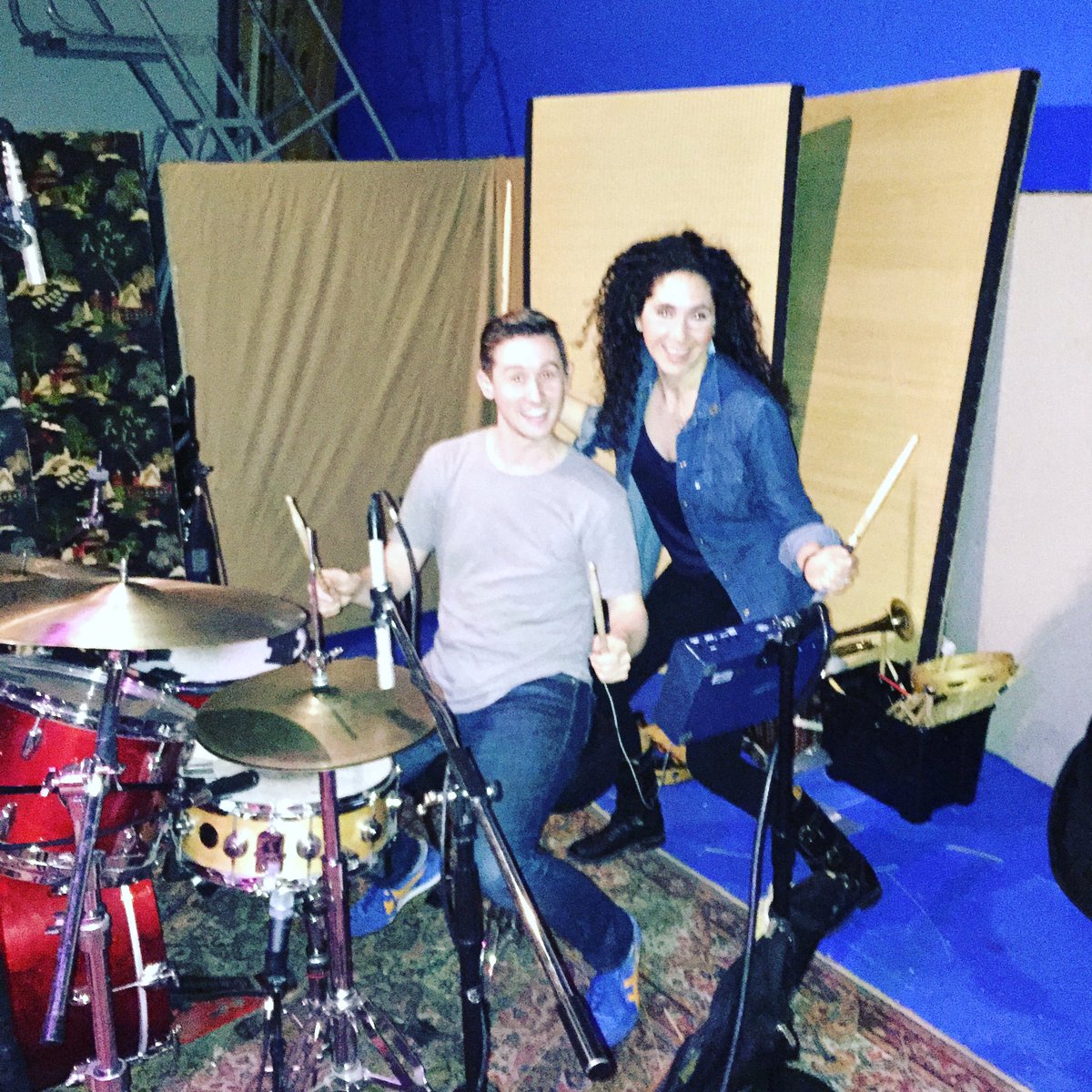 Yesterday with #CarlThomson #Tracking #Drums w/ <a href="/mikalblue/">mikal blue</a> #RevolverRecordings <a href="/GPSMGMT/">GPS Management</a> #MusicConnectsUs #MakingMusic #StudioPics #LALife