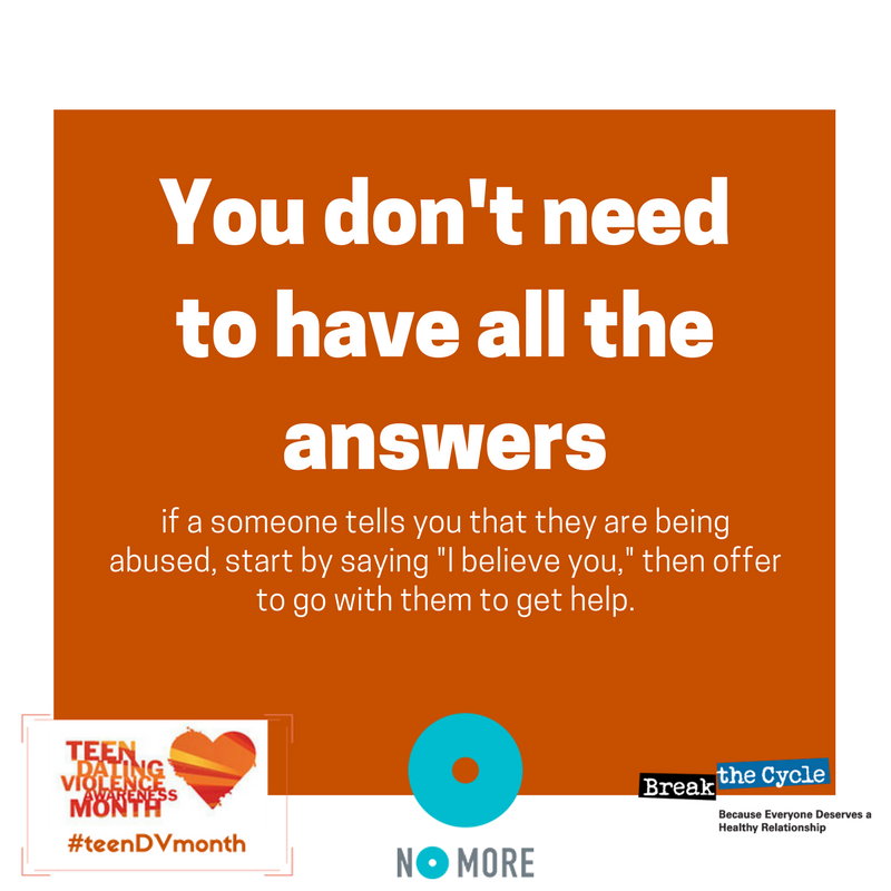 BreaktheCycleDV's tweet photo. A support system is vital for someone trying to leave an abusive relationship #teenDVmonth https://t.co/WGkKCCNYCN