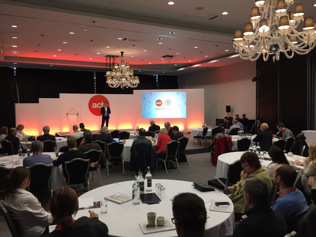 keystroke94's tweet photo. .@handheldcontact is being introduced by @lorcan_malone on day 2 of the Act! International Partners Conference. #ActCRM #ActStory https://t.co/h3ST4DQ9Xr