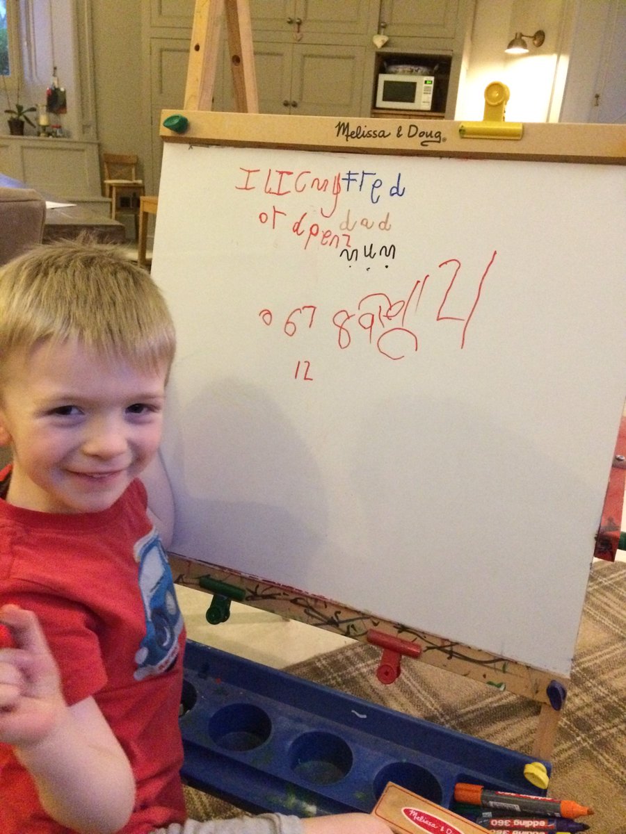 sazzlets's tweet image. Demonstrating good writing skills with his new board pens! @WestBrettonJI @MissNelson92