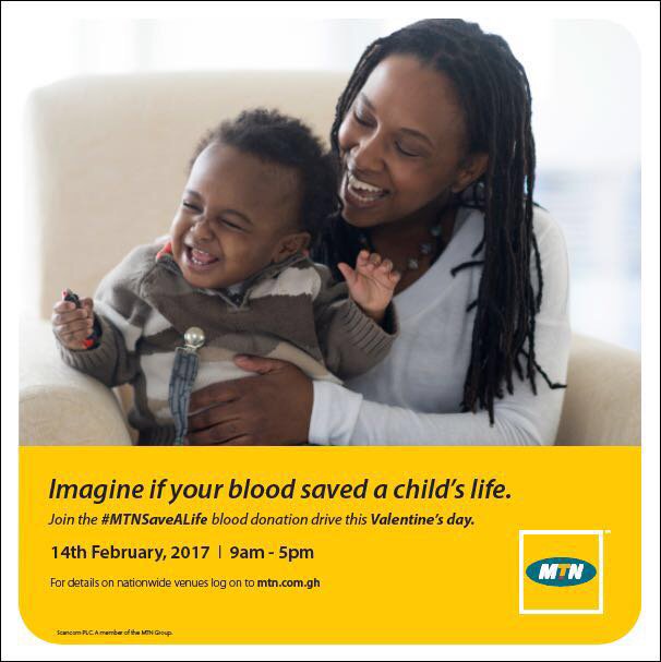 Join the #MTNSaveALife campaign. Donate blood this Valentine's Day!