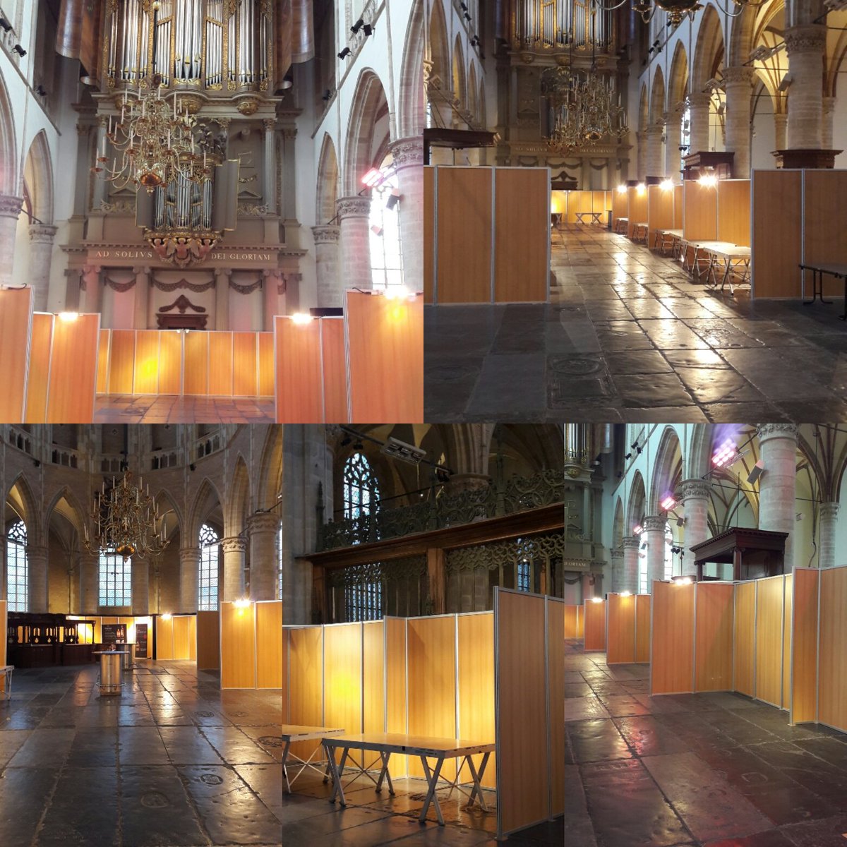 robhrsb's tweet photo. Standbouw in de nieuwe kerk in alkmaar voor het wisky festival. https://t.co/7VzjUtLoCQ
