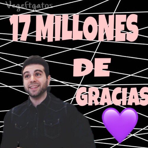 smilesforemu's tweet photo. @samucreew @vegetta777 Felicidades por los 17 millones dulzura,espero que seamos muchos más!!🔗🔮💜 https://t.co/rAQ6mDe0nI