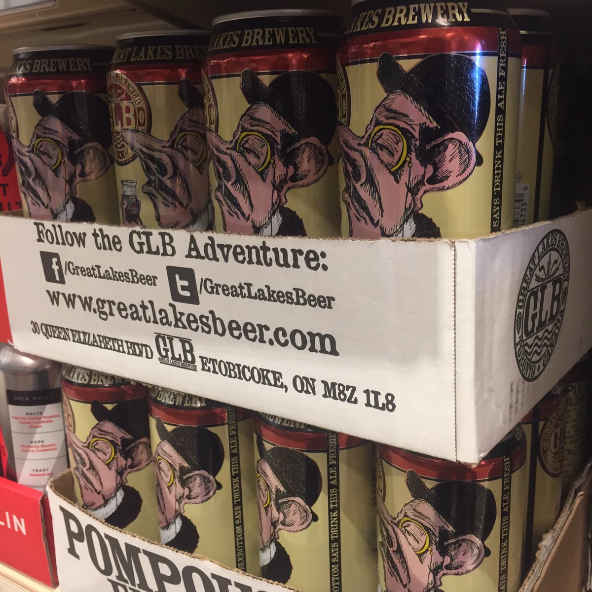 GreatLakesBeer's tweet photo. Jaime checking in on Gibb/Stevenson @LCBO in #Oshawa.

Lots of fresh #pompousAssGLB on-site for the weekend. #BeerRepGLB #BehindTheGLBscenes https://t.co/4mUVGcnFl5