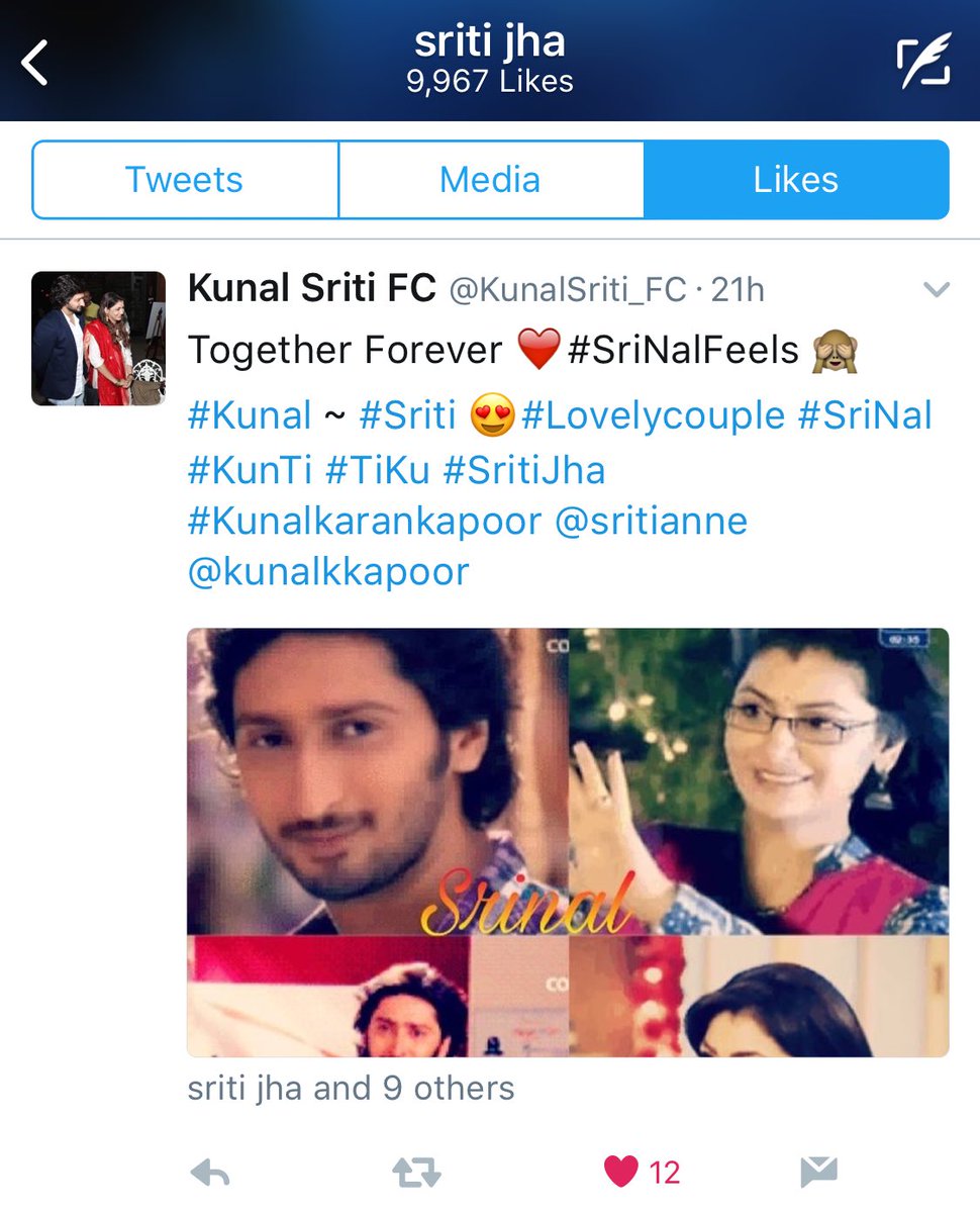 KunalSriti_FC's tweet photo. Yay bae liked it! Thank u so much Love u both #SriNalFeels 🙈 #Lovelycouple #KunTi #TiKu #SritiJha #Kunalkarankapoor @sritianne @kunalkkapoor https://t.co/u4lC6Kwfgr