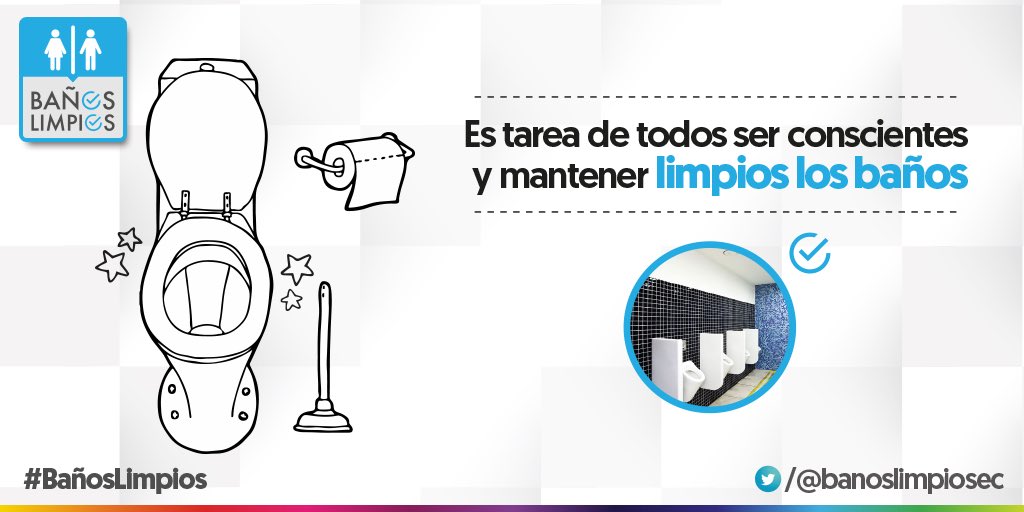 BanosLimpiosEC's tweet photo. 100 de cada 100 personas prefieren utilizar el baño limpio.  ¡La cultura también viene de tu casa! #BañosLimpios https://t.co/4SrcpjZWji