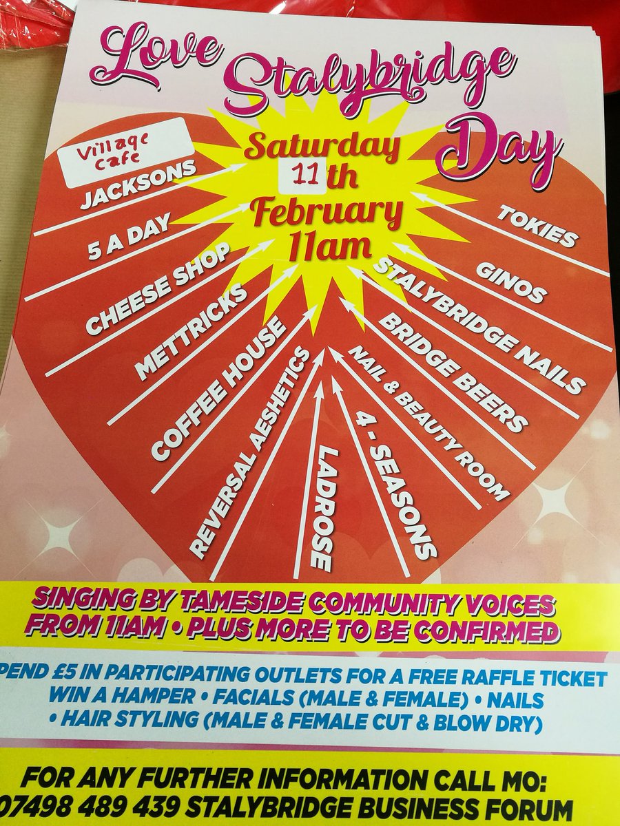 5adayFresh's tweet photo. #Love #Stalybridge Saturday11thFebruary #Loveyourtown #SupportyourTraders #shoplocal #TamesideCommunityVoices #SharetheLove #Spreadtheword https://t.co/6ojmrmrmCD