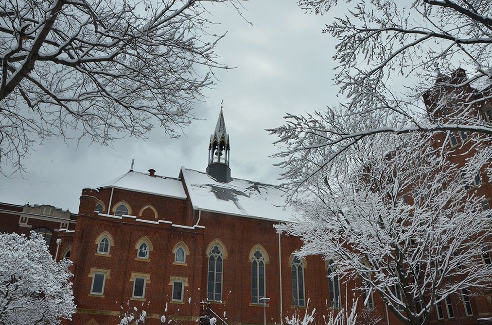 The Chapel of the Holy Spirit looks great under a blanket of snow, doesn't it? ❄️ 😀