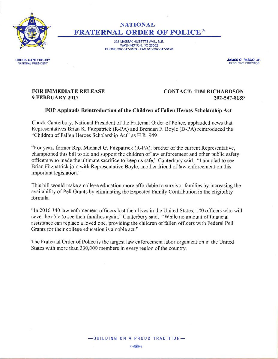 FOP Legislative tweet media