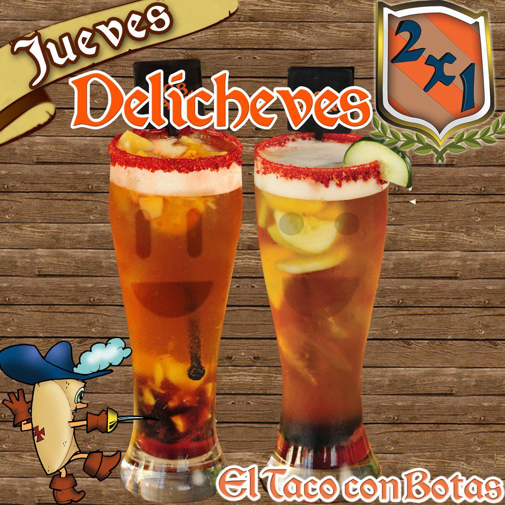 Eltacoconbotas's tweet photo. Ven a disfrutar la promoción del día #delicheve2x1 en #TacoConBotas https://t.co/tHDu1NzgvM