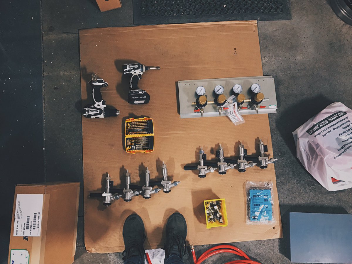 centerpointbrew's tweet photo. Can you guess what our Head Brewer is working on today? #buildingabrewery #constructionforever https://t.co/sX88sNBsLu
