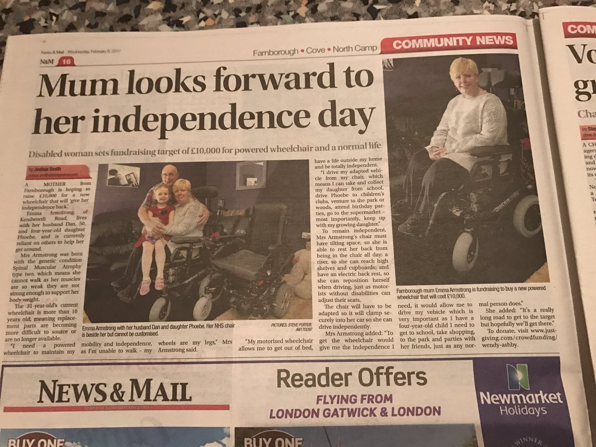 WendyAshby14's tweet photo. @eagleradio we're raising £10k for Emma's new motorised wheelchair please spread the word #thankyou #local #farnborough #mummy https://t.co/DylAy12dmR