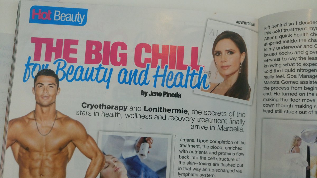 CryonisMarbella's tweet photo. Shoutout from the women herself! #cryotherapy #marbella #puertobanus #celebritytrend #burn800calories #VickyB #Ronaldo #weightloss #beauty https://t.co/y39GiKAt8B