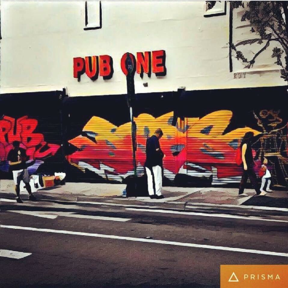 pubonemiami's tweet photo. #tbt to the wicked artwork our brotha @jimmyatcl made of our humble abode with the @prisma app. #badass #miami #305 https://t.co/lFdT8bdYI3