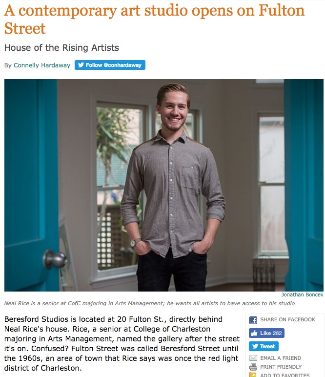 .<a href="/CofC/">College of Charleston</a> Arts Mgmt student opens Beresford Studios with exhibit featuring works by alumna <a href="/CAustelleArt/">Chambers Austelle</a>. <a href="/CofCalumni/">CofC Alumni</a> charlestoncitypaper.com/charleston/a-c…