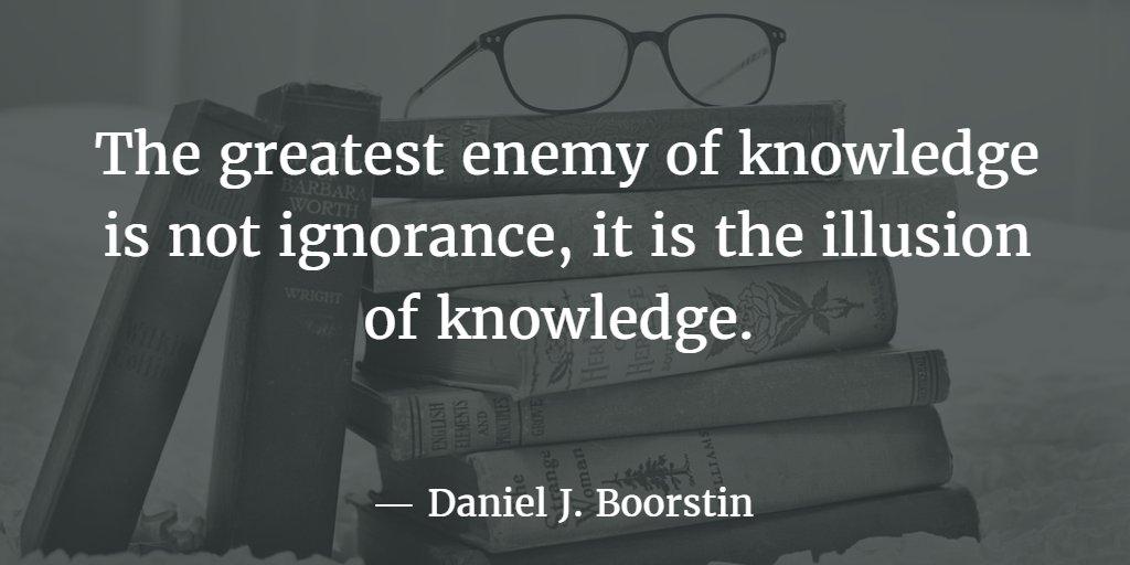 OguzSerdar's tweet photo. The greatest enemy of knowledge is not ignorance, it is the illusion of knowledge. https://t.co/CfexxL5Ku8