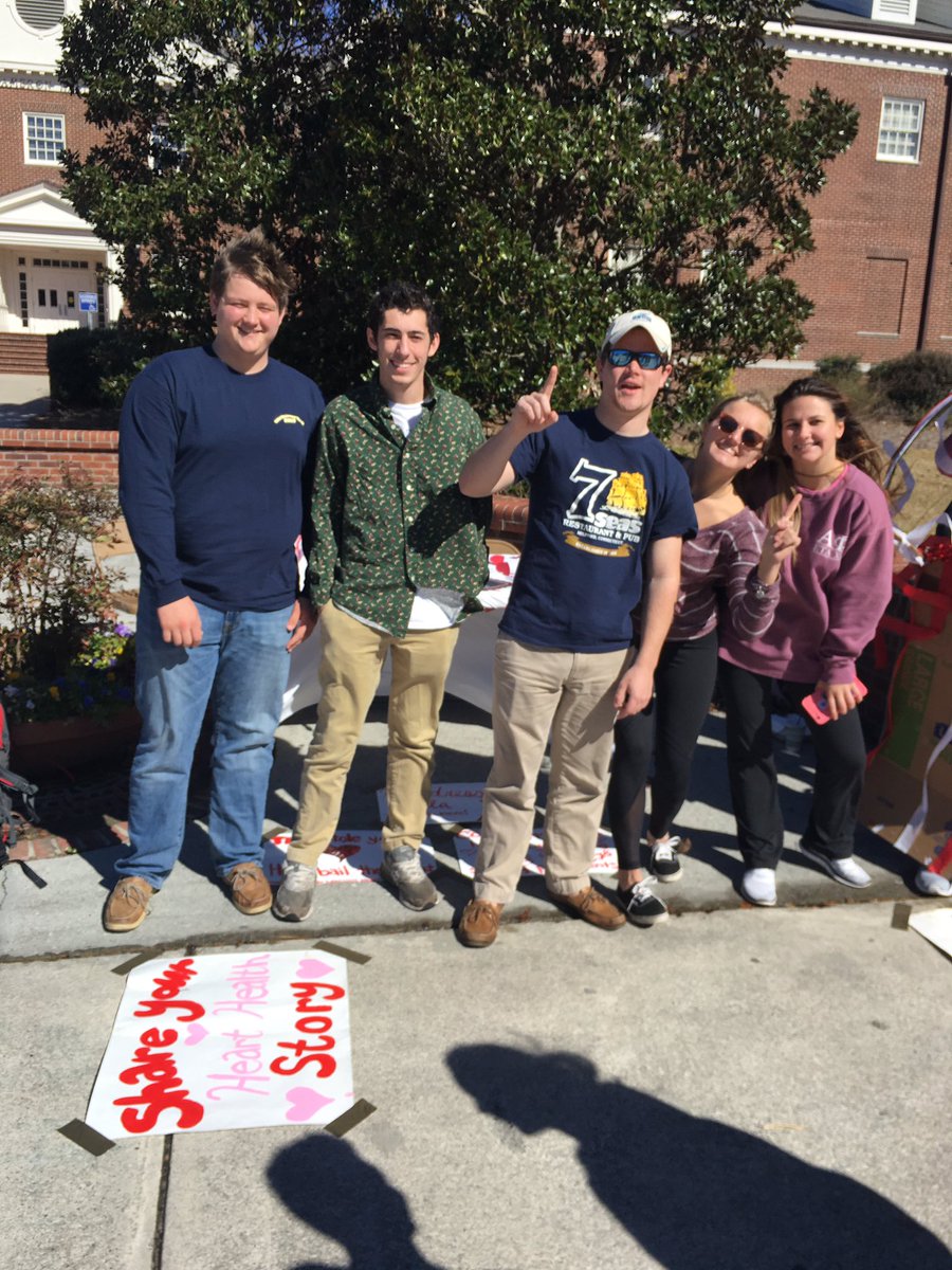 Today we helped raise money for <a href="/uncwalphaphi/">uncw alpha phi</a> for their philanthropy event "Alphatraz" for Heart Health Week. Stop by Cameron to donate!