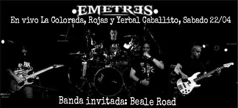 EMETRESOK's tweet photo. 22/4 En la Colorada.... entrafas x privado, facebook Emetres banda... No faltes!!!! https://t.co/iEb63RF2tg