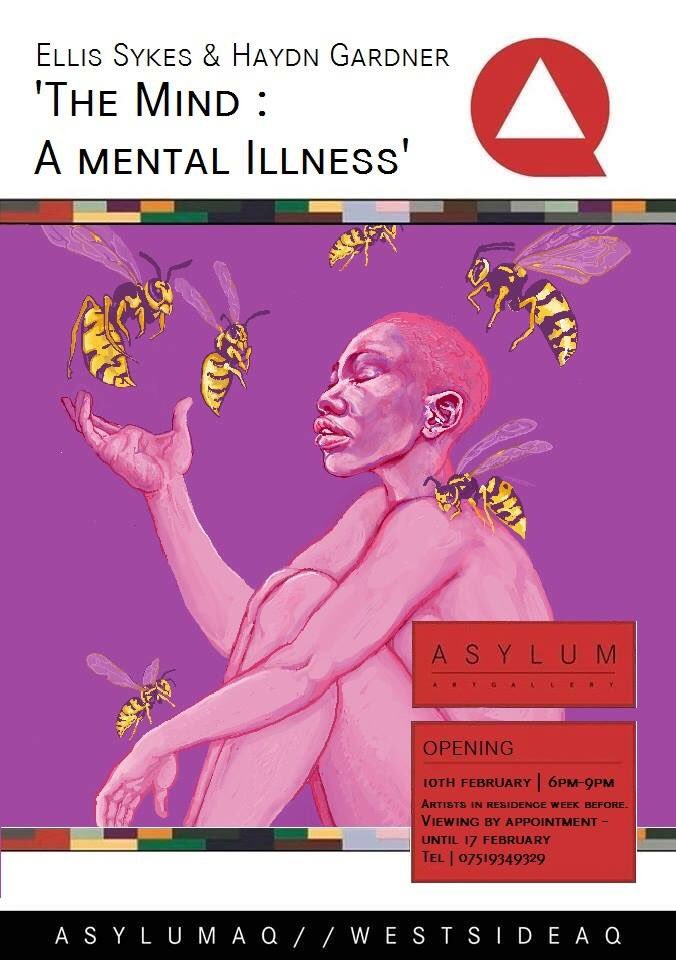 AsylumGalleryWM's tweet photo. TOMORROW EVENING! @MessyMiscreate &amp; @EllisSykes_Art present 'The Mind: A Mental Illness', in support of @MindCharity #Wolverhampton #Art https://t.co/8cPdhPlzWC