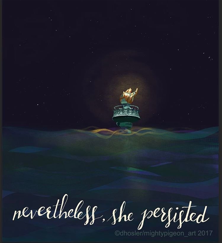 readwriteknow's tweet image. &quot;She was warned. She was given an explanation. Nevertheless, she persisted.&quot; 

#neverthelessshepersisted

🎨Credit: D. Hosler