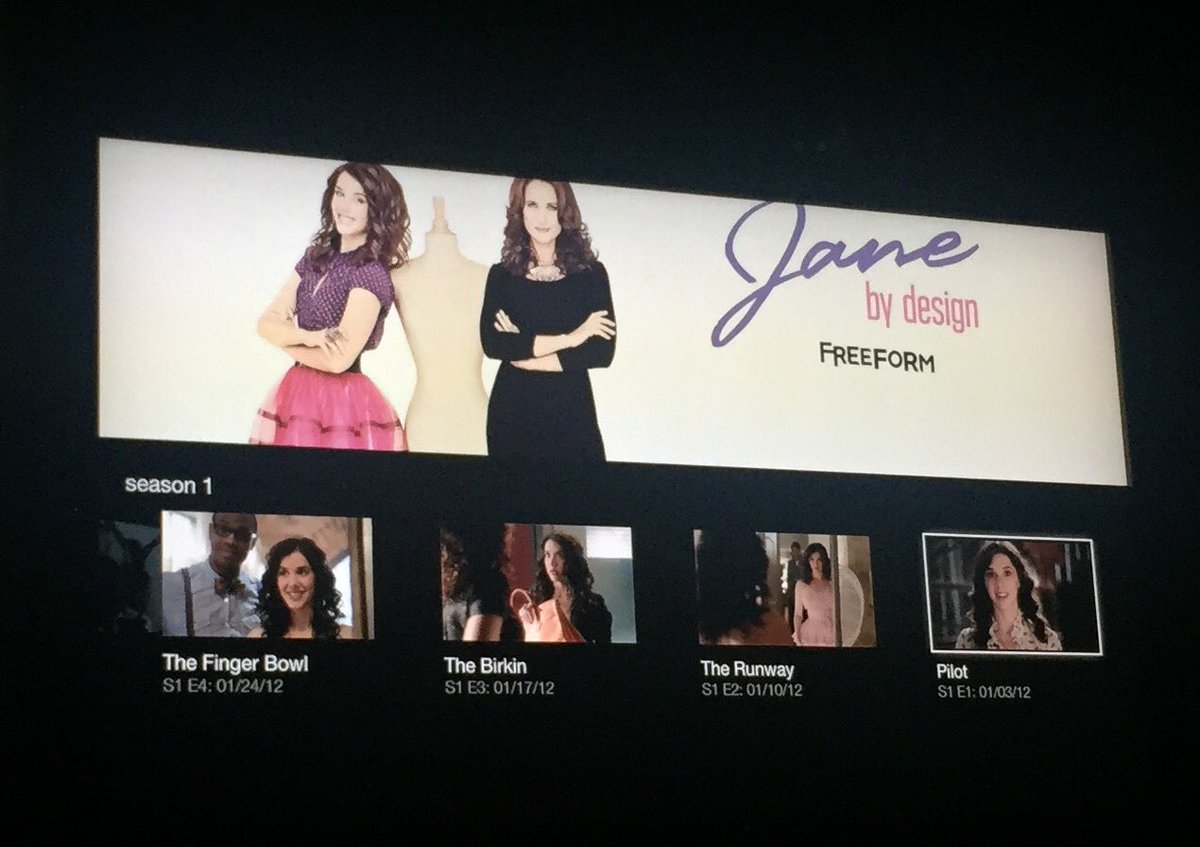 NogginsHair96's tweet photo. @ABCFjane Jane by Design episodes are on again! #AppleTV #FREEFORM #JanebyDesign #EricaDasher @AndieMacDowell3 https://t.co/Q7iXNO7Xjq