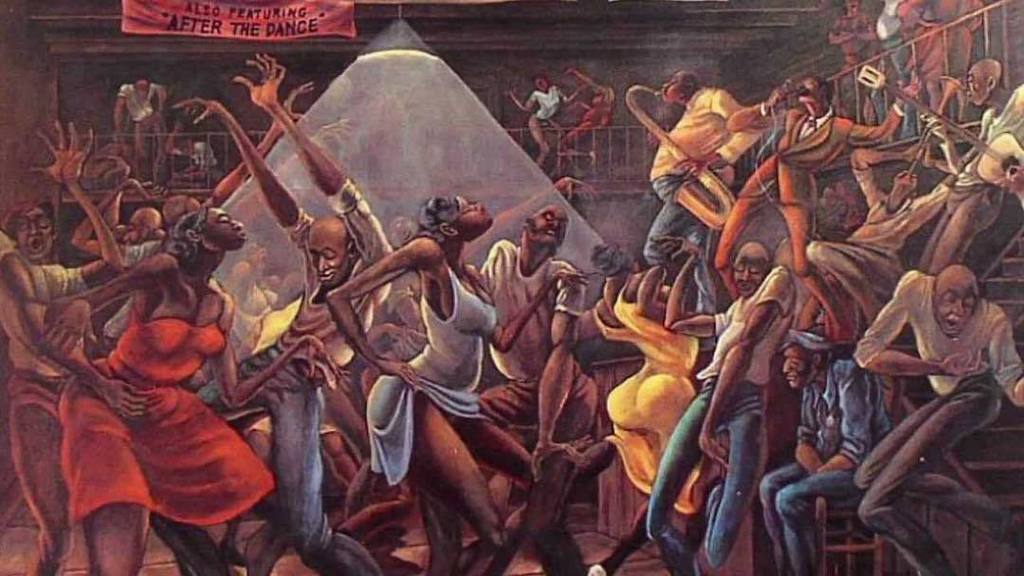 iamsimoparis's tweet photo. sugar shack, ernie barnes (1971) https://t.co/xIc5RAClLU