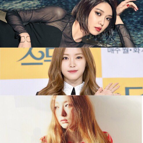 Happy birthday my loves! Hope you have the best day ever! Choi SooYoung - Son NaeEun -Kang SeulGi     