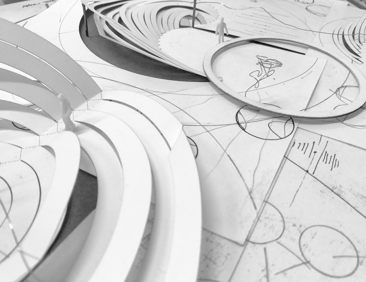 RKWinteriors's tweet image. Pattern making and paper cutting can stimulate thresholds and organic architectural forms @InteriorsDJCAD #experiment #sketchmodel