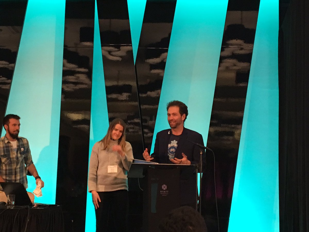 TomBabin's tweet photo. Lookie: #yyc was just named best winter bike city here at @wintercycle2017! Well done #yycbike. #soproud https://t.co/TkaRgcbgyT
