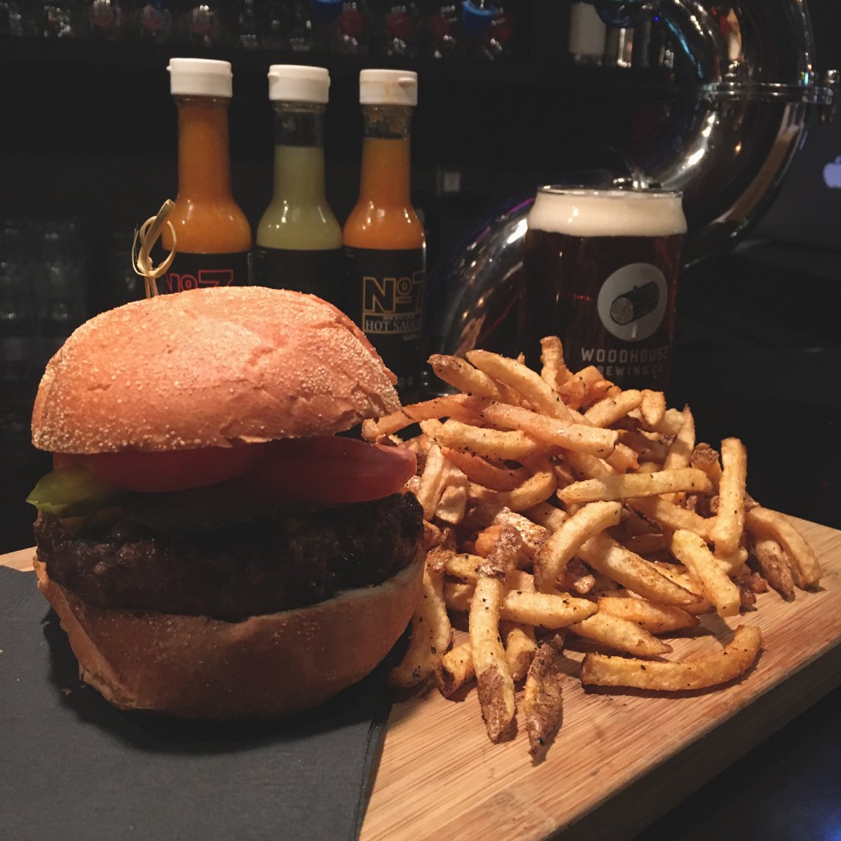 Did ya know that Tuesday is $18 beer and burg combo night! Well now you do!  #noexcuse #burgersTO <a href="/woodhousebeer/">Woodhouse Brewing</a> #craftbeer #beerTO