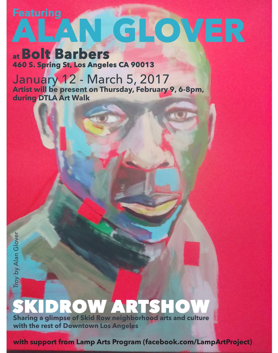 Our tribe is stoked to host artist Alan Glover in the shop for #DTLAartwalk. Come by from 6-8pm to meet him and see his work.