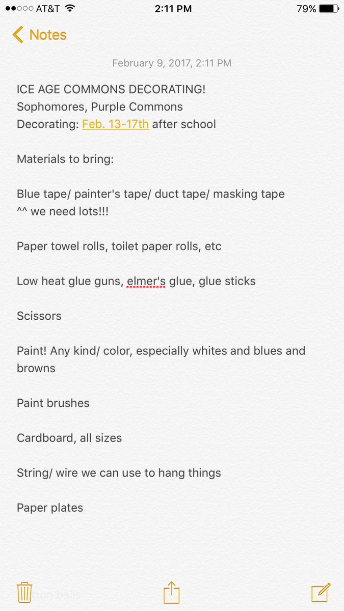 mrfionacharming's tweet photo. SOPHOMORES! Winter Carnival decorating is coming up this week and we need your help! Decorating after school everyday next week! #IceAge https://t.co/c5yCql0Aga