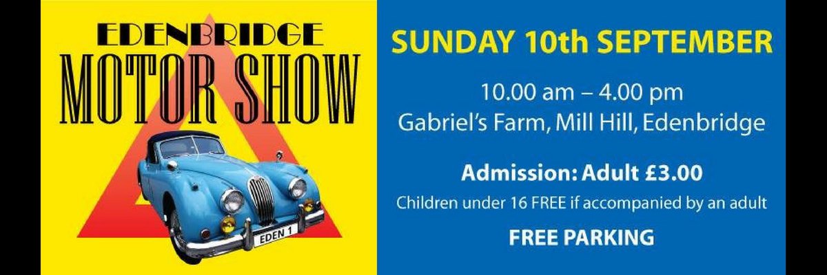 Date for your diaries - Sunday 10 September 2017 is the next Edenbridge Motor Show #Cars #Edenbridge #FamilyFun