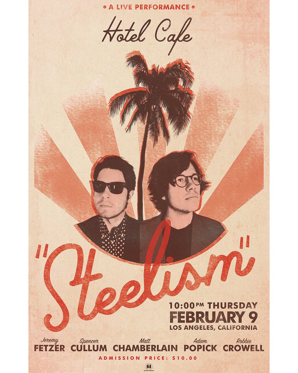 steelismmusic's tweet photo. TONIGHT! We take @thehotelcafe 2nd Stage @ 10pm sharp. Hope to see you there, LA. #hollywood #losangeles #hotelcafe #mattchamberlain https://t.co/0TdKaGcxdV