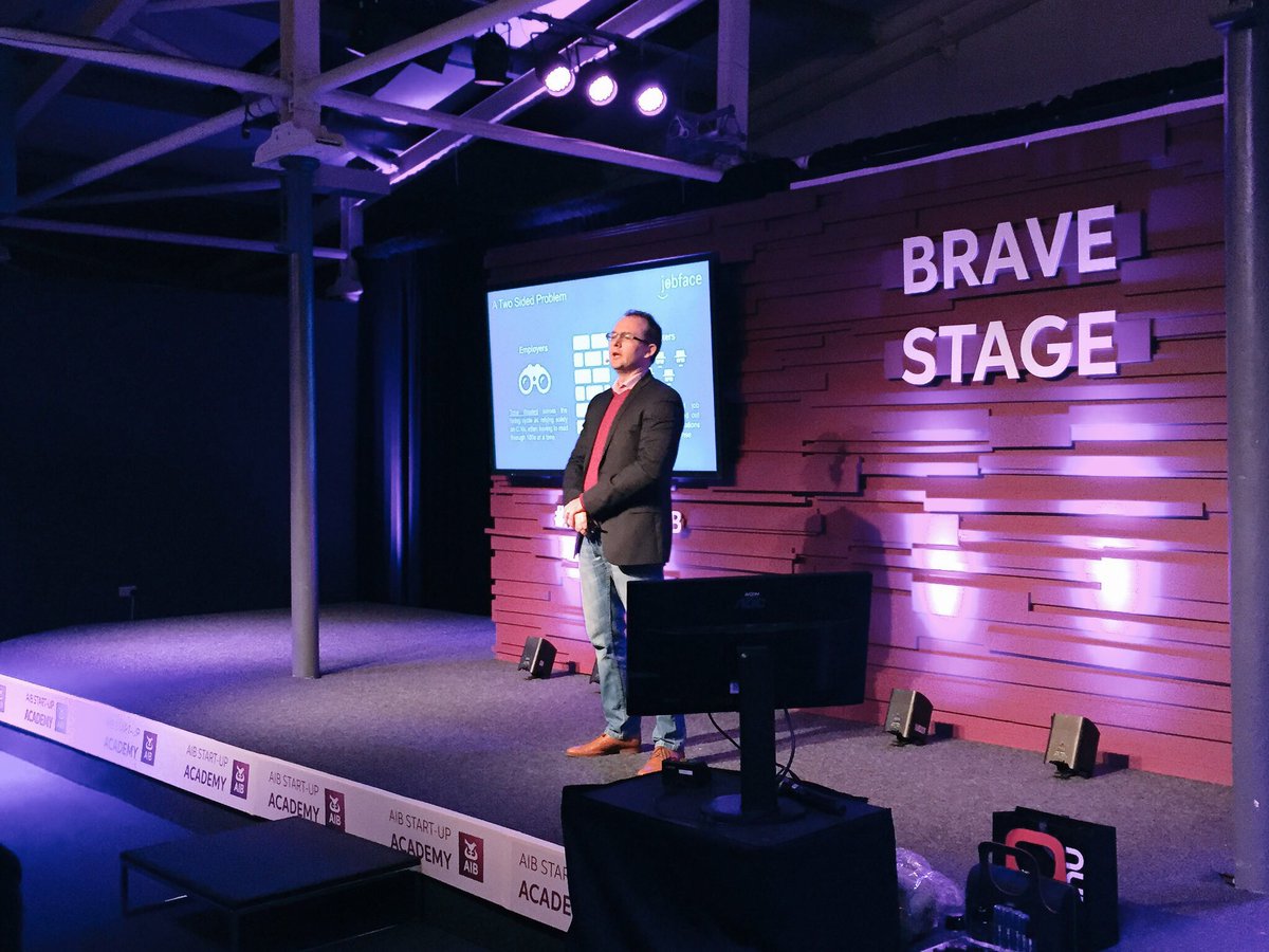 Pitcher number 1: <a href="/jobface_ie/">Jobface.ie</a>. "A time saving tool for the HR department". Oooooh #backedbyAIB