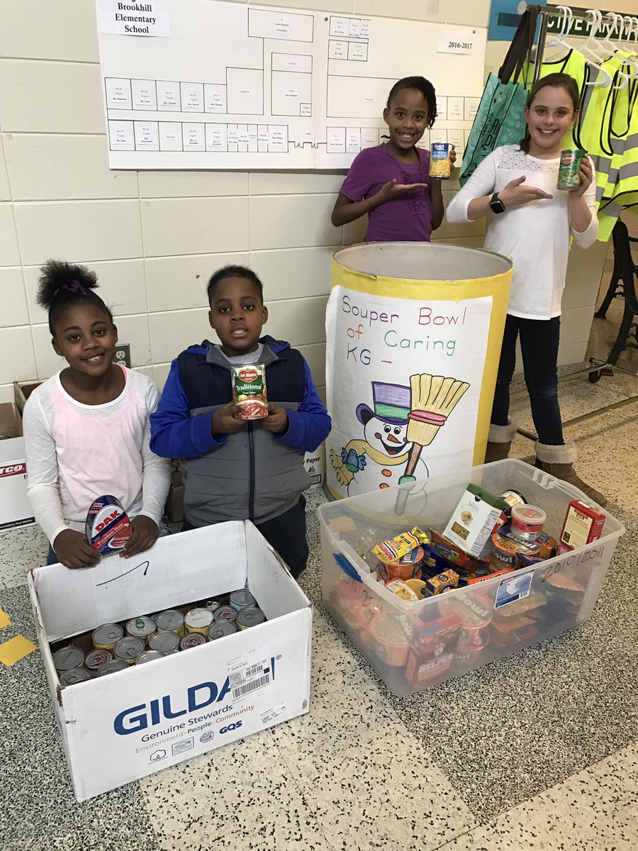 SusanWales4's tweet photo. Thanks to fourth graders at Brookhill for helping count food items for the Souper Bowl of Caring! https://t.co/eNuqrPpSxW