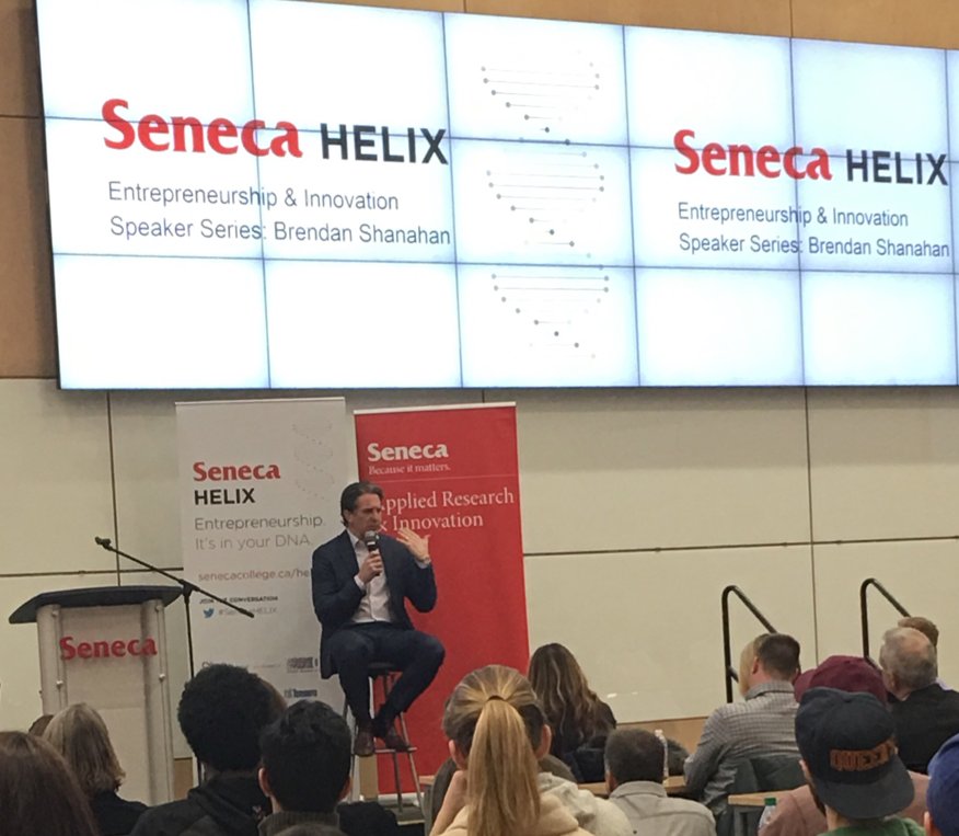 YRDSB's tweet photo. Full Cycle Energy, #YRDSB student team from #Hack2Action met @brendanshanahan last night at #SenecaHelix! #entrepreneurship #innovation https://t.co/0dwiKVvFc4