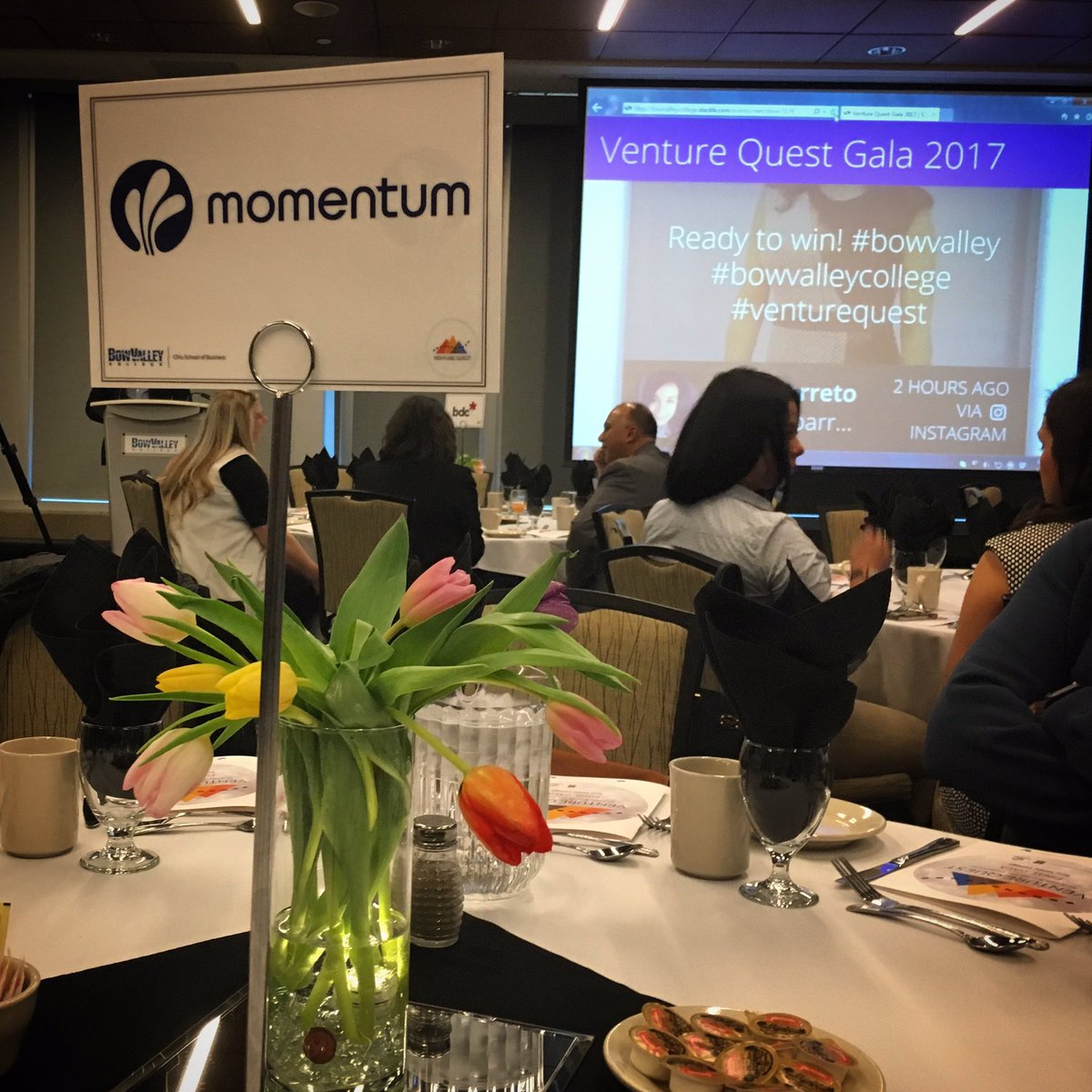mabelandpage's tweet photo. Settling in to hear some great business pitches from BVC students.💡
#bowvalleycollege #VQ2017 #calgary #yyc https://t.co/4r5DjdupfG